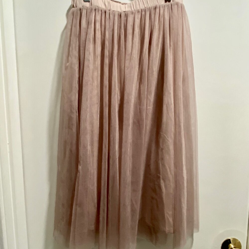 (2) Garnet Hill Mesh Valentines Balletcore Boho Fairy Cottage Coquette Skirt S